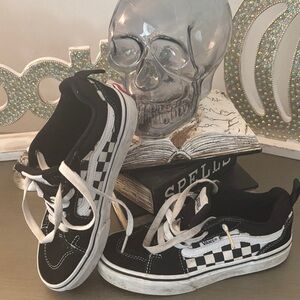 Sz1 Vans Kids Black and White Checkered Sneakers